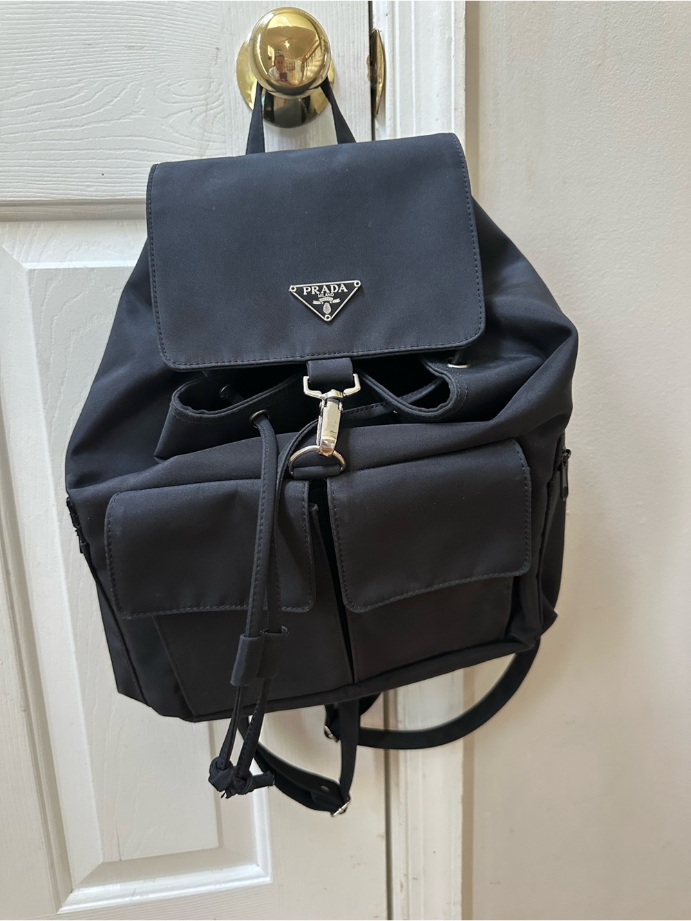 Prada Black Nylon Backpack with Silver Hardware - Picture 11 of 11